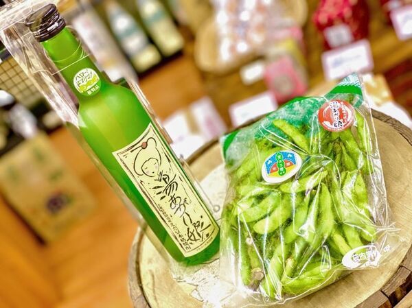 野田市の枝豆「湯上り娘」と本格枝豆焼酎「湯上り娘」